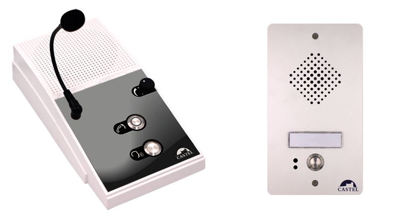 Castel - Kit hygiaphone 1 poste maitre micro-col de cygne, 1 poste version platine, alim