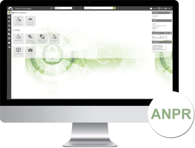 Castel - Licence ANPR IPEVIA pour couplage avec caméras ANPR en IP, pour 4 caméras.