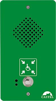 Castel - Poste EAS Maylis secondaire 1 bouton d'appel - face avant verte