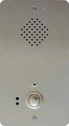 Castel - Poste VISITEUR INOX avec hp 1w et micro, mains libre full duplex avec antilarsen