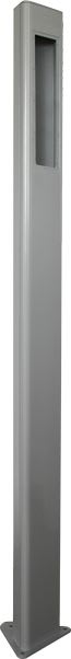 Castel - Potelet 2,2m RAL 9006 Fixation par chevilles Ø 12 pour XE2 tres grand format
