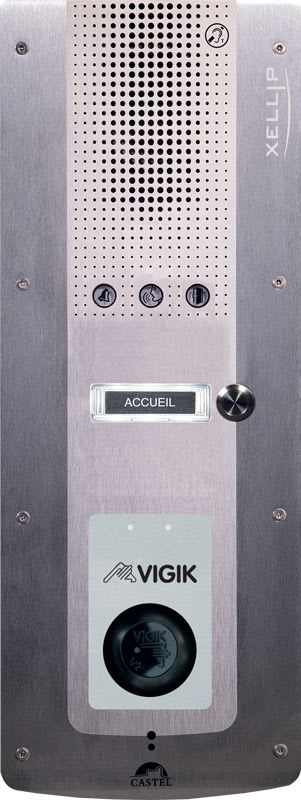 Castel - Portier audio IP/SIP 1 BP loi Handicap avec centrale vigik sortie wiegand PoE