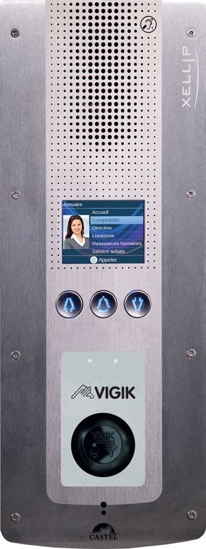 Castel - Portier audio IP/SIP défilment loi Handicap et centrale vigik sortie wiegand PoE