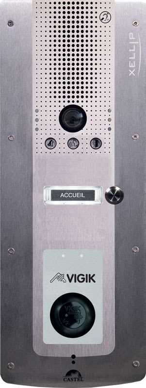 Castel - Portier video IP/SIP 1 BP loi Handicap avec centrale vigik sortie wiegand PoE