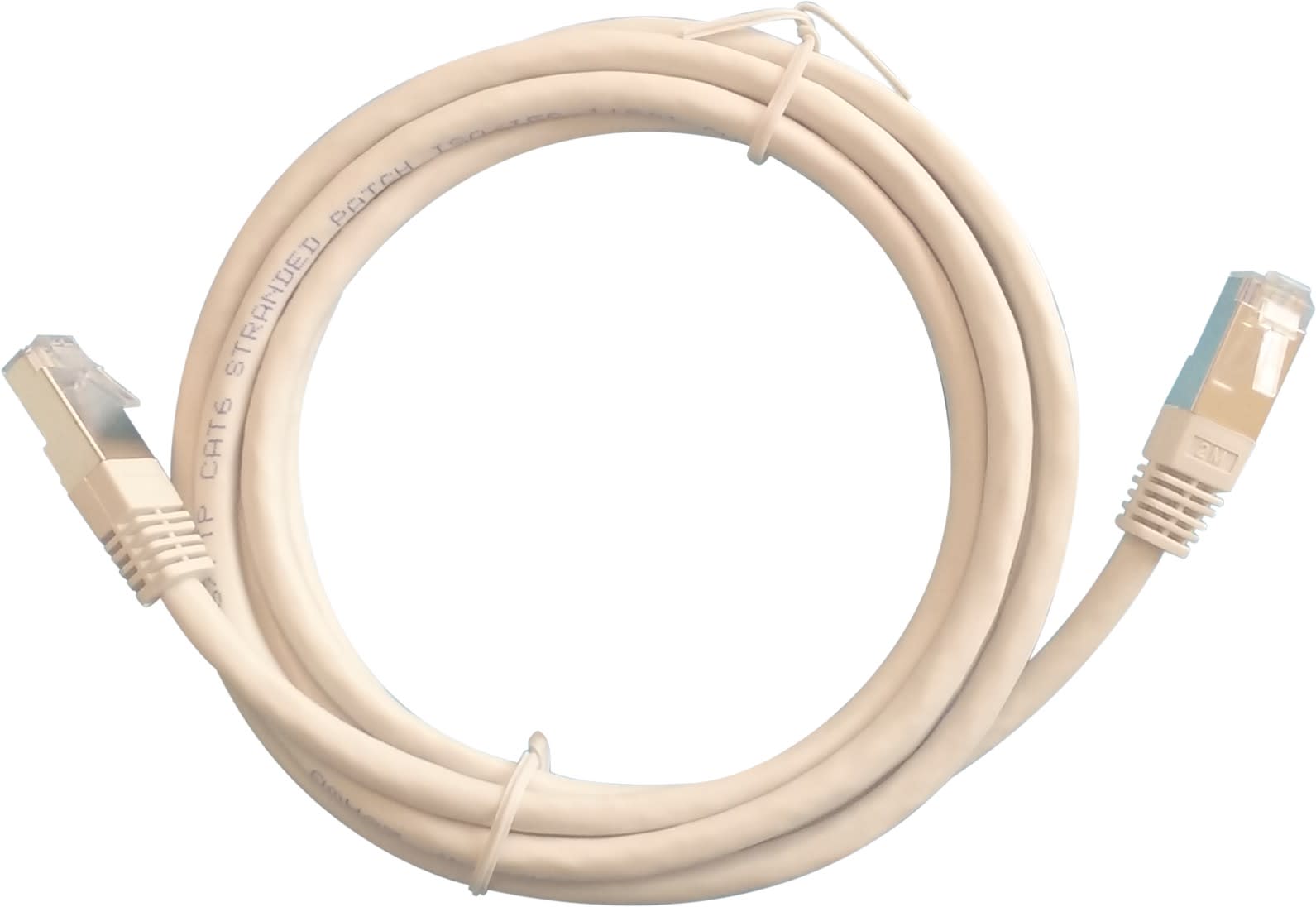 TONNA - Cordon ethernet rj45 mâle/mâle - cordon droit - blindé - longueur : 2 mètres