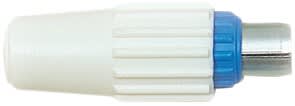 TONNA - Fiche iec eco plastique blanc / bleu - mâle 9,52 droite