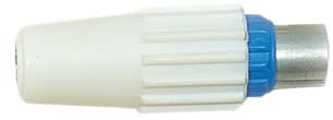 TONNA - Fiche iec eco plastique blanc / bleu - femelle 9,52 droite