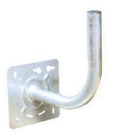 TONNA - Bras de départ mural coudé, zingué blanc de 300 mm de diamètre 40 mm