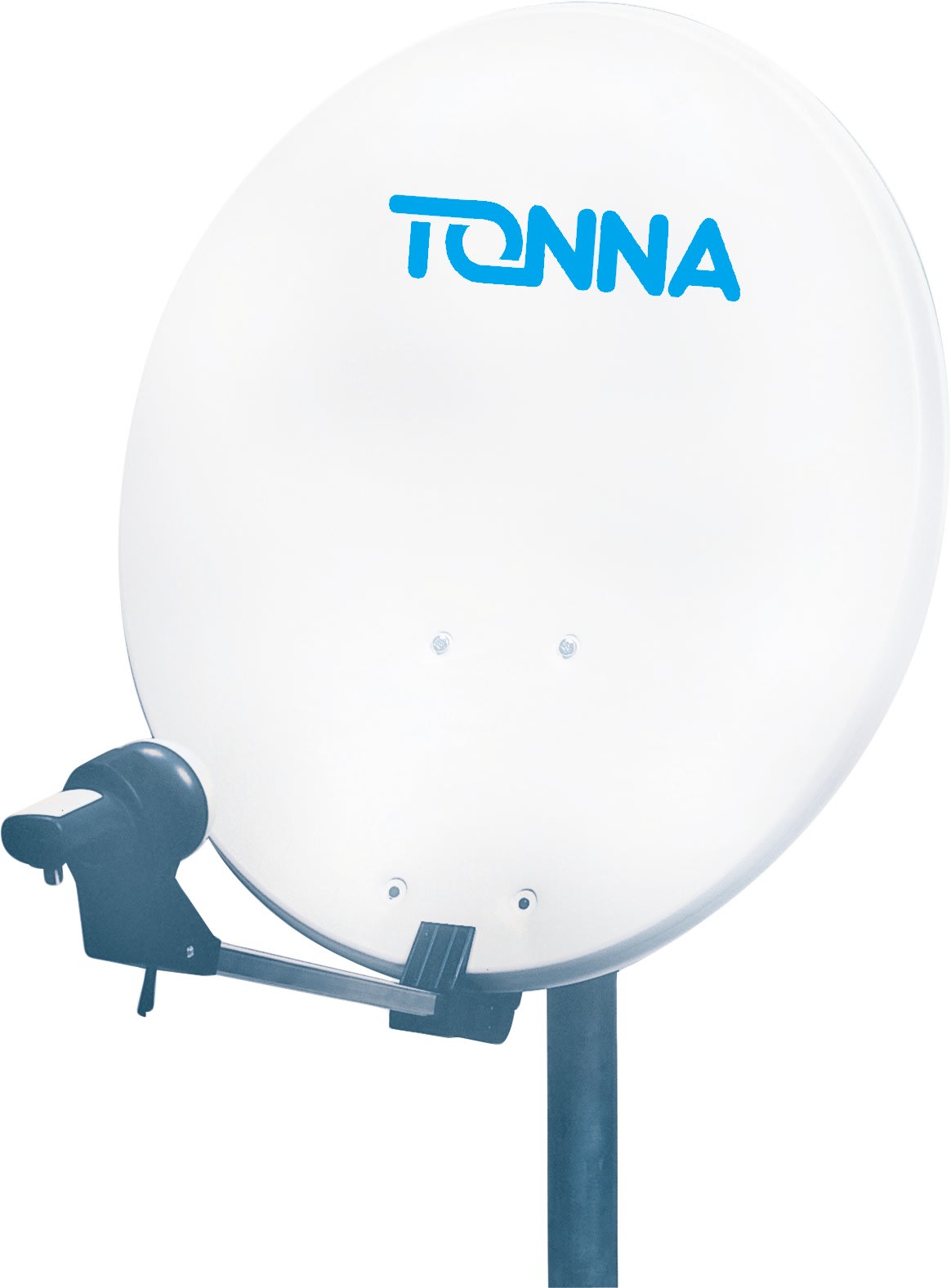 TONNA - Antenne satellite blanc avec LNB universelle single, diam.65cm, en aluminium.
