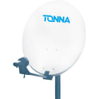 TONNA - Antenne satellite blanc avec LNB universelle single, diam.65cm, en aluminium.