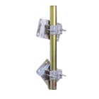 TONNA - Fixation de poutre orientable 0 à 90° pour Mât de Ø 30 à 50 mm en Zingué Blanc