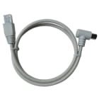 TONNA - Cordon balun coudé rj45 / iec 9,52 mm mâle - blanc - connecteur rj45 blindé - 2M