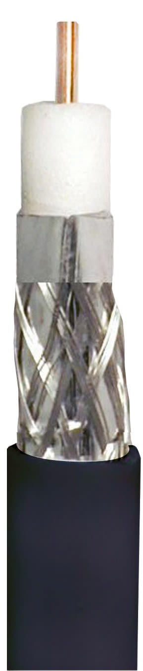 TONNA - Cable 17 patca noir classe b - en touret de 100 metres -dual foil diametre 6,8mm