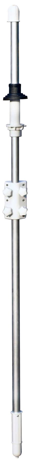 TONNA - Mât Télescopique en alulminium pour caravane - Longueur 1,6 m Ø30mm + étanchéité