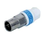 TONNA - Connecteur iec 9,52 self instal fem. coudé pour cable d'antenne coaxial ø 6,8 mm