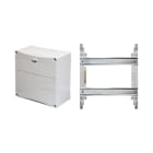 TONNA - Coffret de communication à trappe H=250mm, 2 rails din, bornier de terre, ABS V0