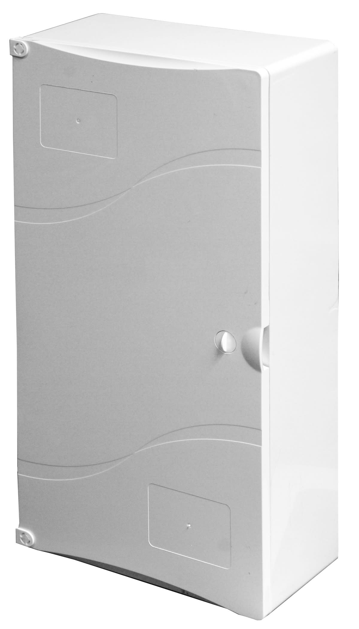 TONNA - Coffret de communication à porte H=500 mm, 4 rails din, bornier de terre, ABS V0