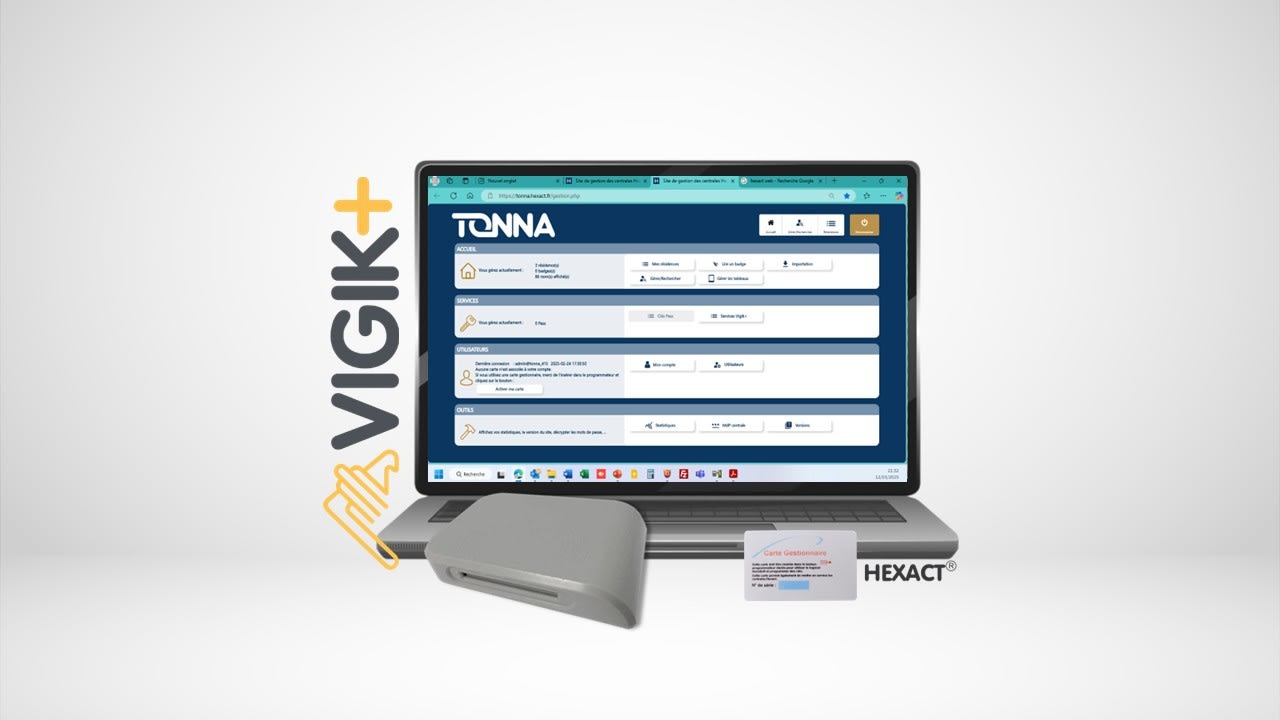 TONNA - Kit programmation : carte gestionnaire+encodeur/programmateur usb pour hexactweb