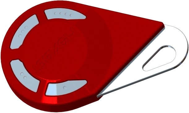 TONNA - Telecommande hexact rouge bi-technologies 868mhz - 4 boutons - lecture /ecriture