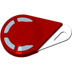 TONNA - Telecommande hexact rouge bi-technologies 868mhz - 4 boutons - lecture /ecriture