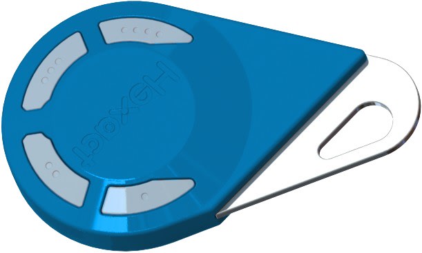 TONNA - Télécommande Hexact bleue Bi-technologies 868Mhz - 4 boutons - lecture /ecriture