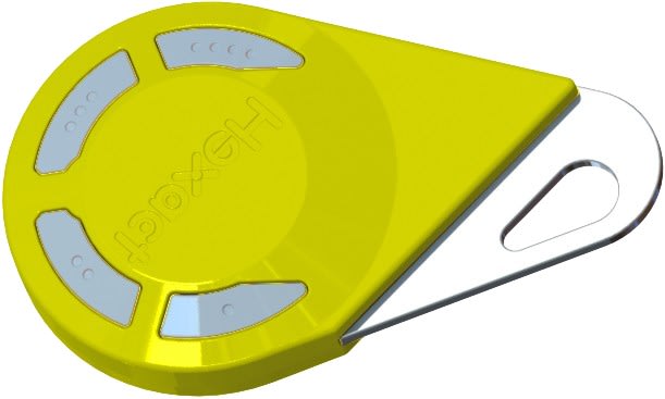 TONNA - Telecommande hexact jaune bi-technologies 868mhz - 4 boutons - lecture /ecriture