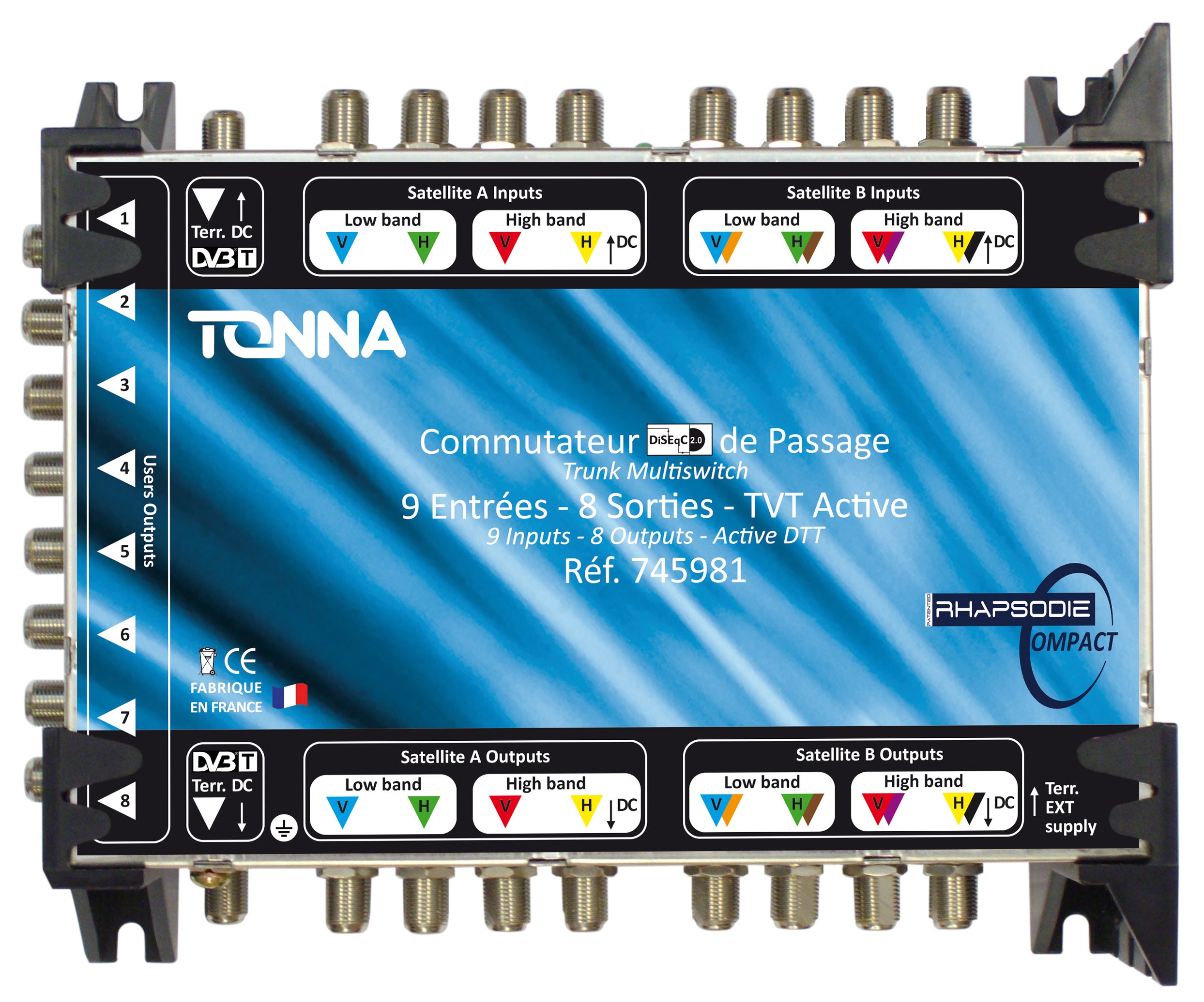 TONNA - COMPACT 2SAT/8U PAS TVTA