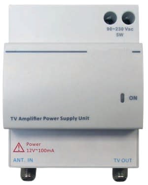 TONNA - Alimentation modulaire 12Vcc - 100mA pour 1 sortie TV - sous format modulaire 4U