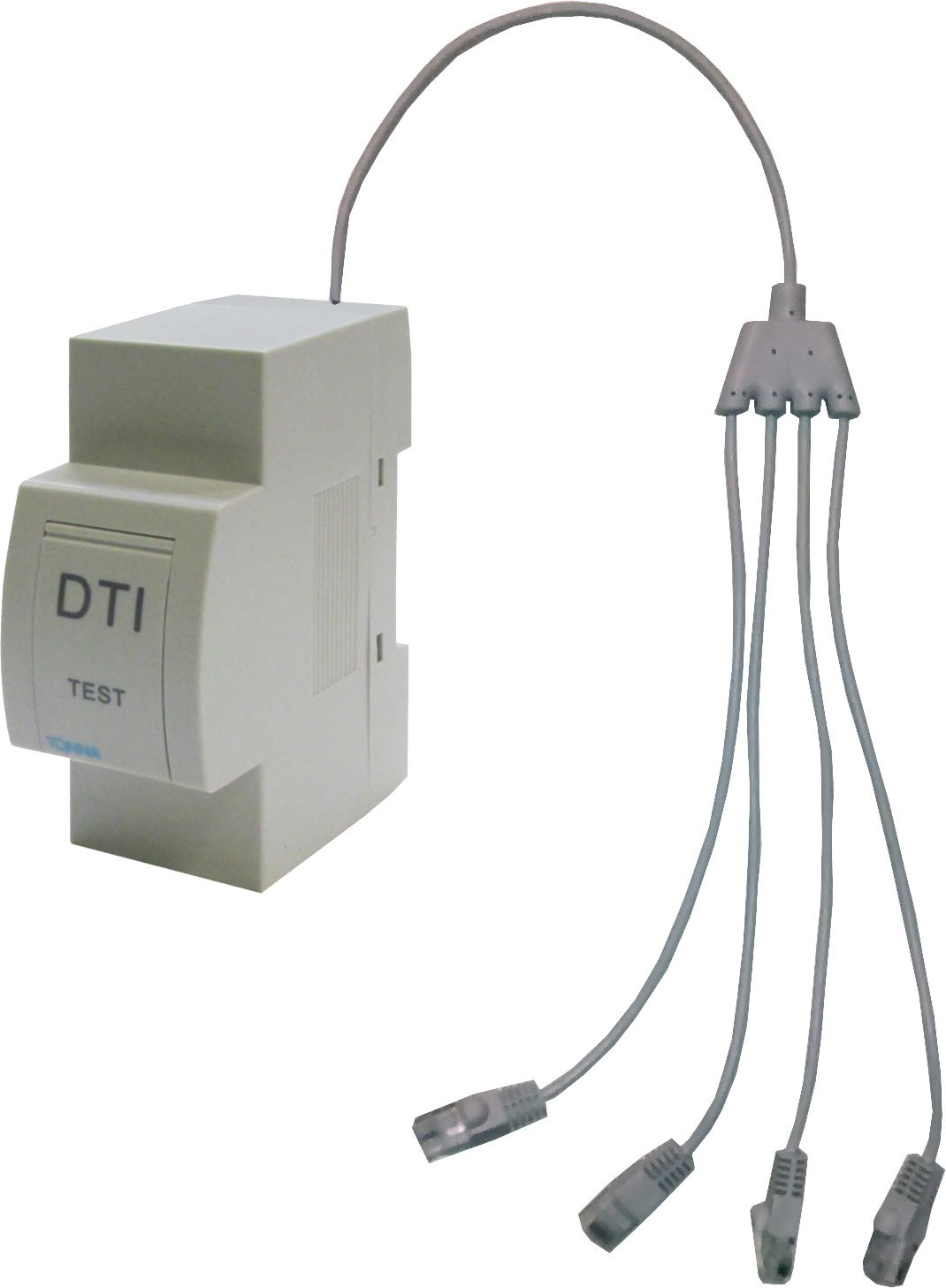 TONNA - DTI - 1 entrée/2 sorties +1 s. Test +1 pieuvre 4 x RJ45 mâle au format 2 modules