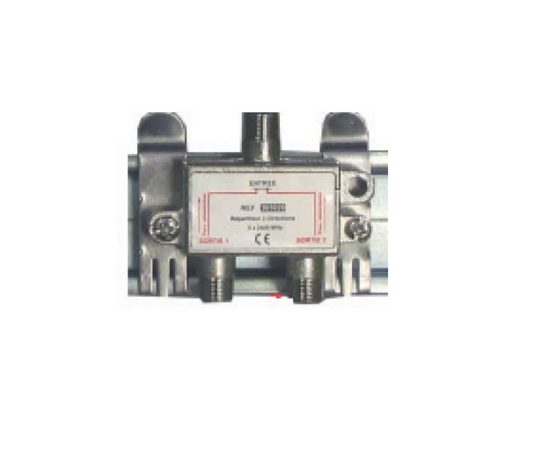 TONNA - Repartiteur 2 Directions symetriques ULB-tv/sat - avec attache rail din intégrée
