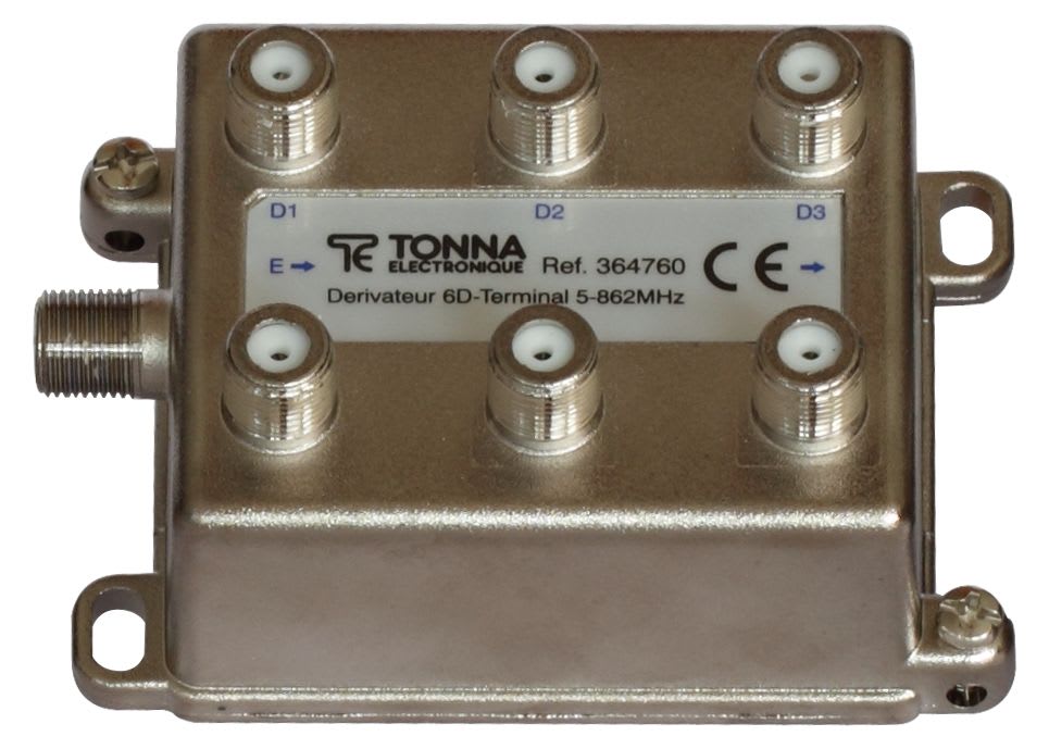 TONNA - Derivateur 2d tnt - 5/862mhz - perte de passage 3,8 - perte de dérivation 8,5 db