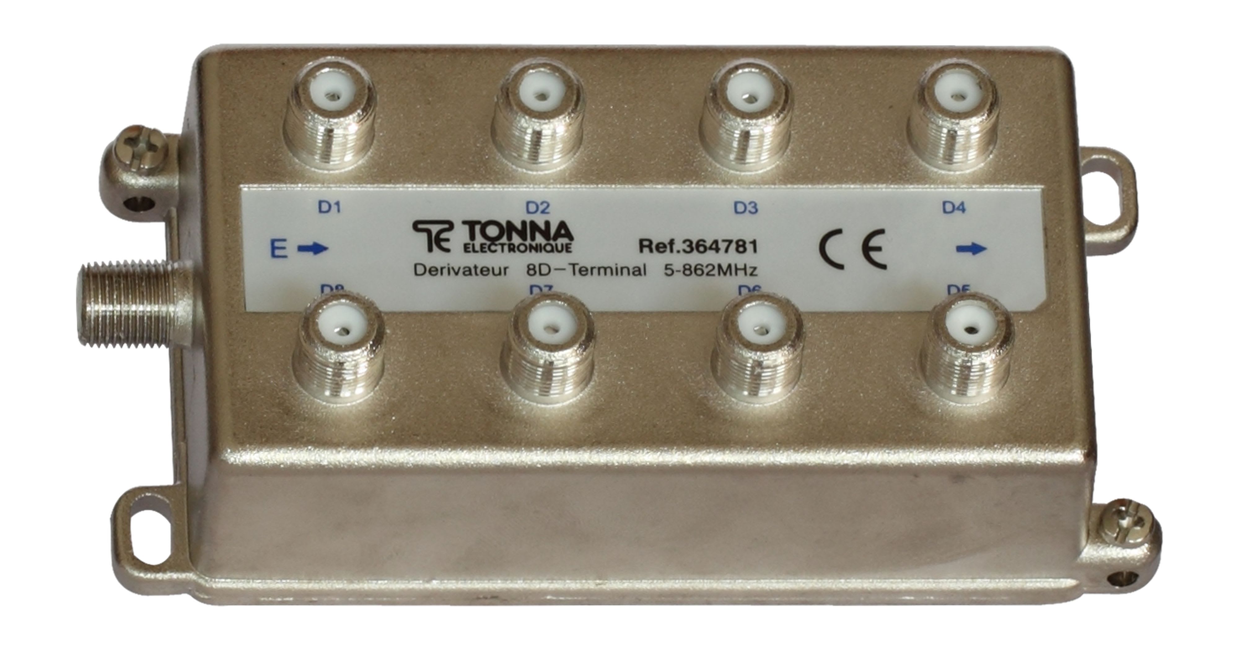 TONNA - Derivateur 2d tnt - 5/862mhz - perte de passage 3,8 - perte de dérivation 8,5 db