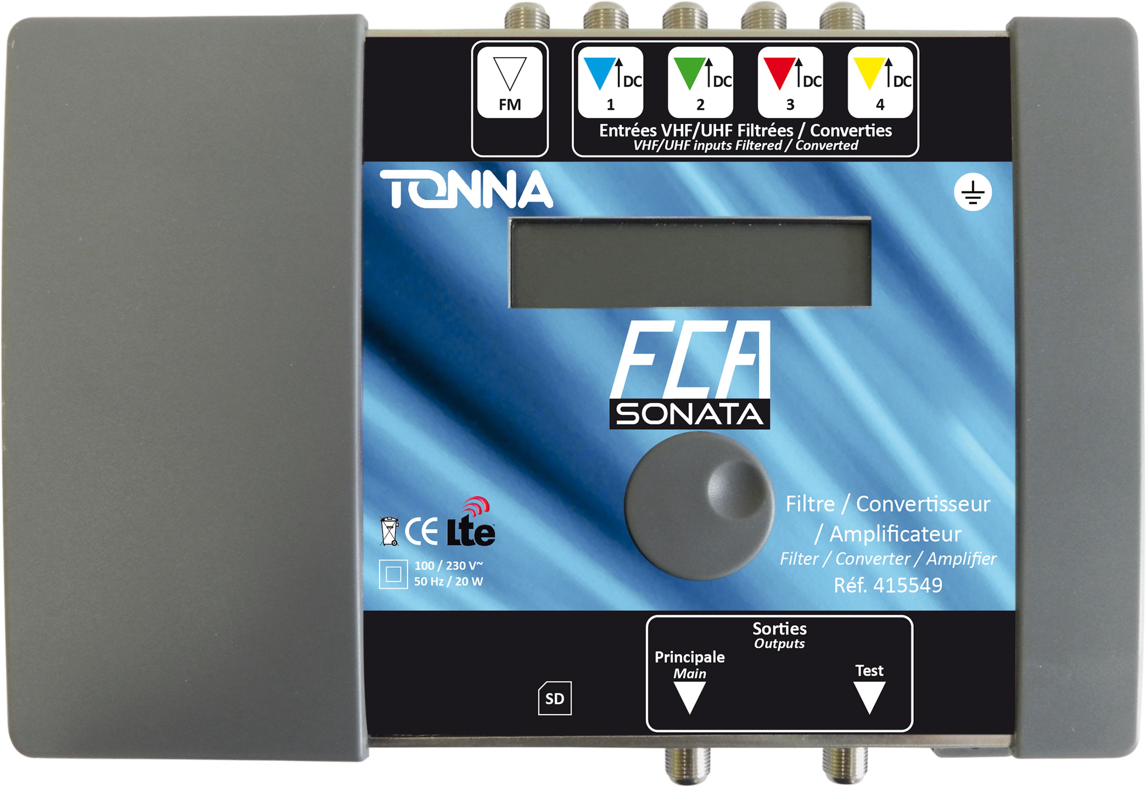 TONNA - Sonata fca - filtre 4g/5g - 5 entrées_1 sortie + test -50 canaux - gain de 35db