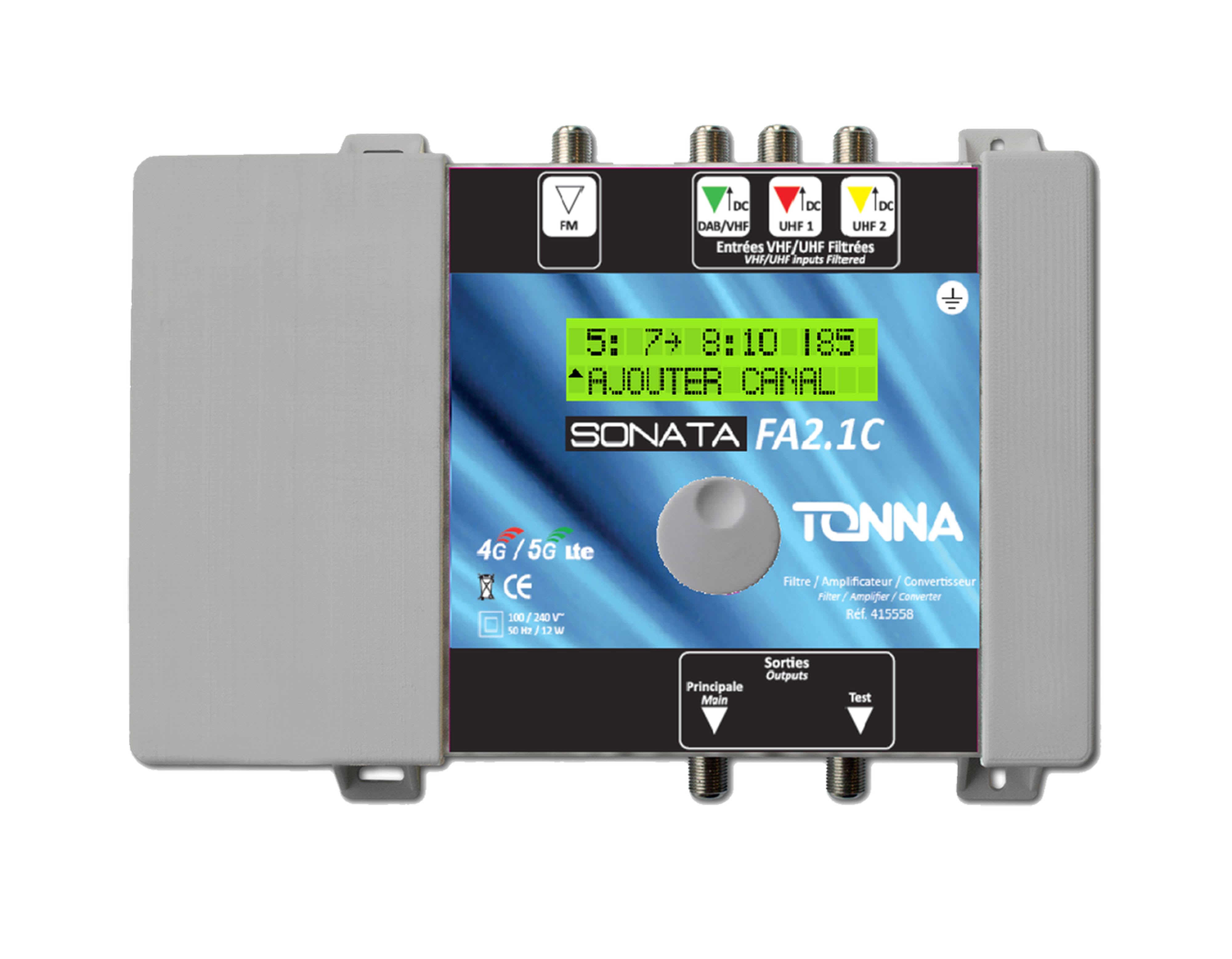 TONNA - Sonata fca 2.1 - filtre 4g/5g - 4 entrées_1 sortie + test - 15 filtres_50 canaux