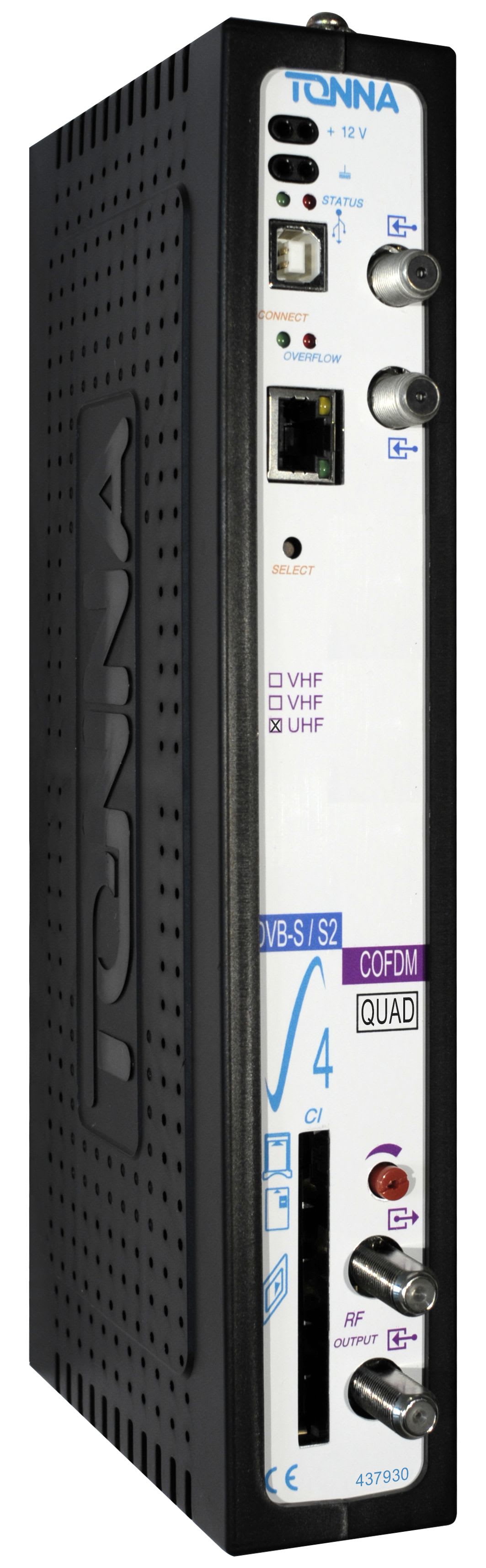 TONNA - Module de traitement 2 x DVB-S-S2-4 x DVB-T - UHF - CAS - USB