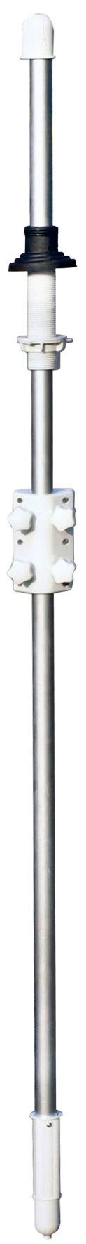 TONNA - Mât Télescopique en alulminium pour caravane - Longueur 1,6 m Ø30mm + étanchéité