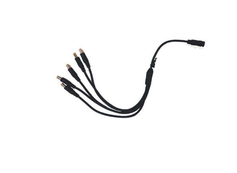 TONNA - Cordon prolongateur en pieuvre 5 Jacks 2,1x5,5mm - connecteur jack 1E FEM/5S MAL