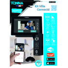 TONNA - "kit villa wifi noir à clavier, 5 badges inclus + écran couleur 7"" tactile noma