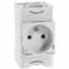 TONNA - SIMPLE PRISE MODULAIRE 2P+T NF à clipser, tableau electrique, couleur : blanche