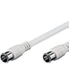 TONNA - Cordon blanc, fiches Mâles moulées, pour connexion rapide sur fiche F à visser