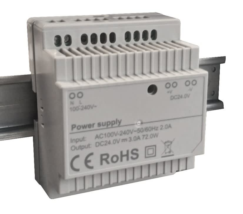 TONNA - Alimentation rail din pour serie villa 520 de 18 à 24 VCC. Connexion à visser.