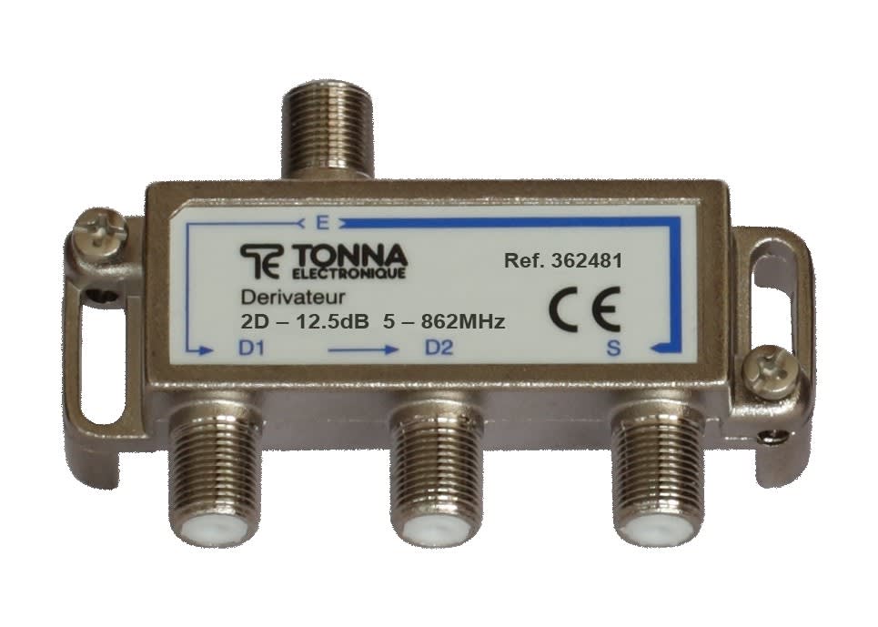 TONNA - Derivateur 2d tnt - 5/862mhz - perte de passage 1,5- perte de dérivation 12,5 db
