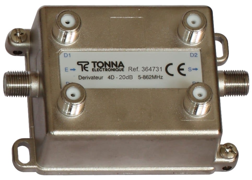 TONNA - Derivateur 4d 5/862mhz - perte de passage 1,5 - perte de dérivation 20 db