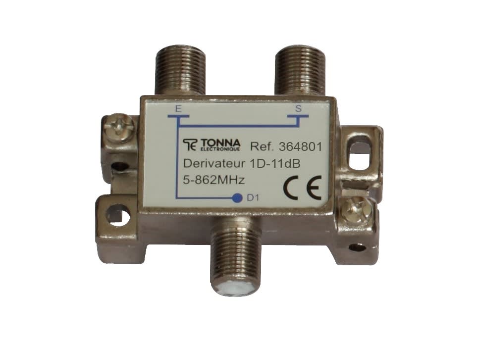 TONNA - Derivateur 1d - 5/862mhz - perte de passage 0,8 - perte de dérivation 11 db