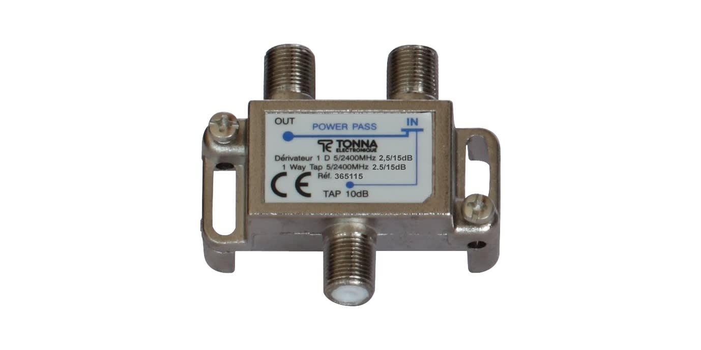 TONNA - Dérivateur 1d - 5/2400 mhz -perte de passage 1,7/4,1-perte de dérivation 16/16,5