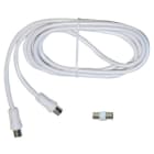 TONNA - Cordon TV '9,52' M/M surmoulés + Adaptateur coaxial '9,52' F/F - Longueur= 200cm