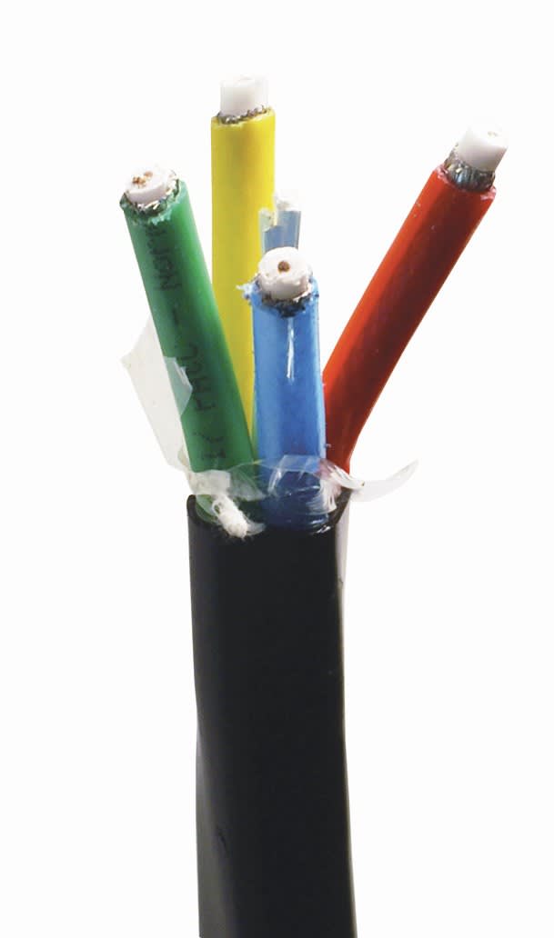 TONNA - Multicâble coaxial 4 x 17 Vatc Classe A - gaine noire - 100 m - diamètre 18,5 mm