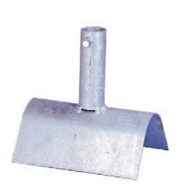 TONNA - Pied de mât galvanisé Ø 40mm pour tuile faîtière - l.: 190mm L.: 250mm H.: 250mm