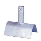 TONNA - Pied de mât galvanisé Ø 40mm pour tuile faîtière - l.: 190mm L.: 250mm H.: 250mm