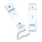 TONNA - Poste audio ellipse blanc fonction appel modulé et sonnerie à ronfleur en 2 fils